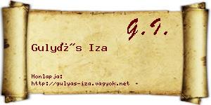 Gulyás Iza névjegykártya