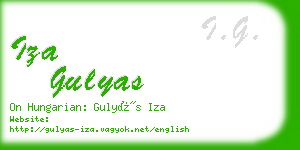 iza gulyas business card